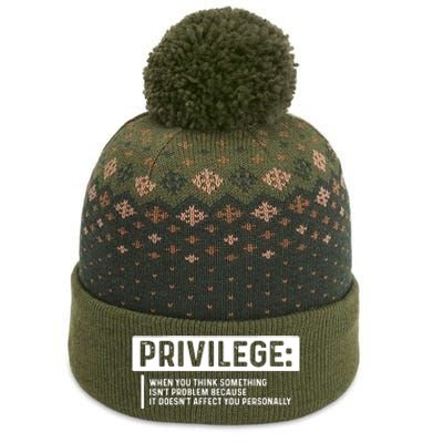 Privilege, Civil Rights, Equality VNeck The Baniff Cuffed Pom Beanie