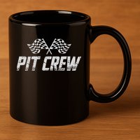 Pit Crew Race Car 11oz C Handle Ceramic Mug