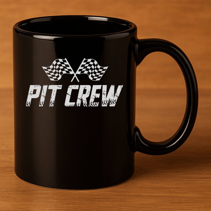 Pit Crew Race Car 11oz C Handle Ceramic Mug