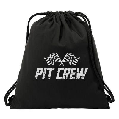 Pit Crew Race Car Drawstring Bag