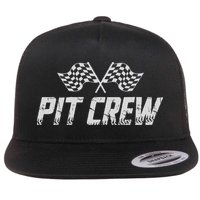 Pit Crew Race Car Flat Bill Trucker Hat