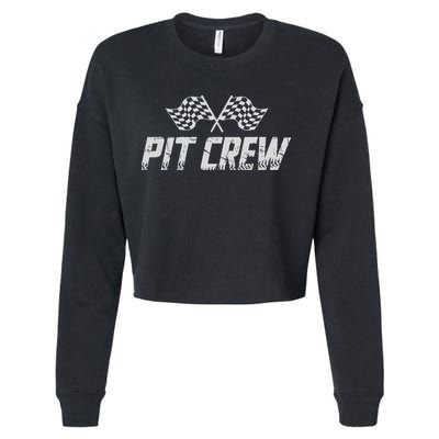 Pit Crew Race Car Cropped Pullover Crew