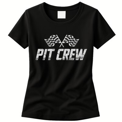 Pit Crew Race Car Womens T-Shirt