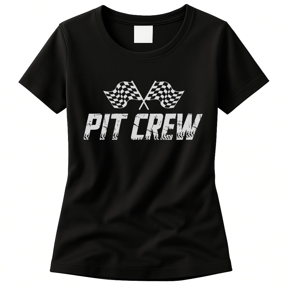 Pit Crew Race Car Womens T-Shirt
