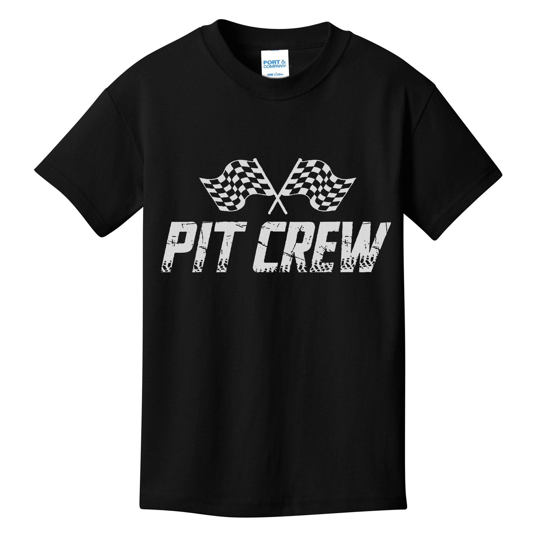 Pit Crew Race Car Kids T-Shirt