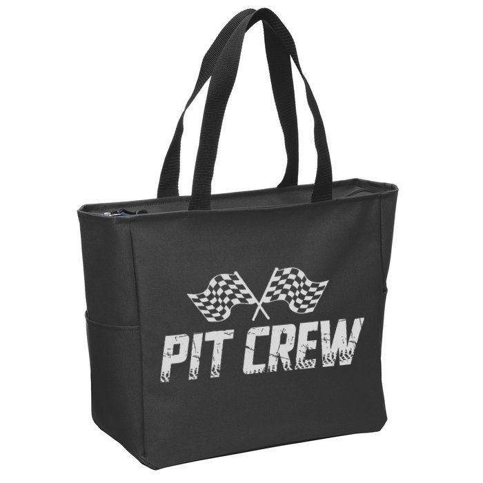 Pit Crew Race Car Zip Tote Bag