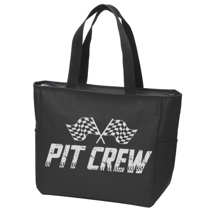 Pit Crew Race Car Zip Tote Bag