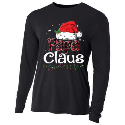 Papa Claus Santa Funny Christmas Pajama Matching Family Cooling Performance Long Sleeve Crew