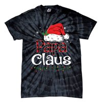 Papa Claus Santa Funny Christmas Pajama Matching Family Tie-Dye T-Shirt