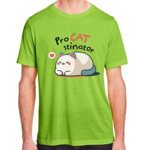 Pro Cat Stinator Adorable Lazy Cat Design Adult ChromaSoft Performance T-Shirt