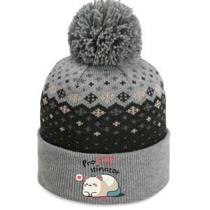 Pro Cat Stinator Adorable Lazy Cat Design The Baniff Cuffed Pom Beanie