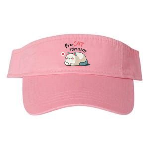 Pro Cat Stinator Adorable Lazy Cat Design Valucap Bio-Washed Visor