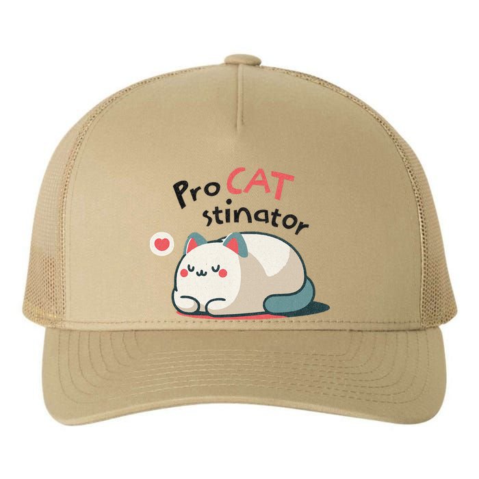 Pro Cat Stinator Adorable Lazy Cat Design Yupoong Adult 5-Panel Trucker Hat