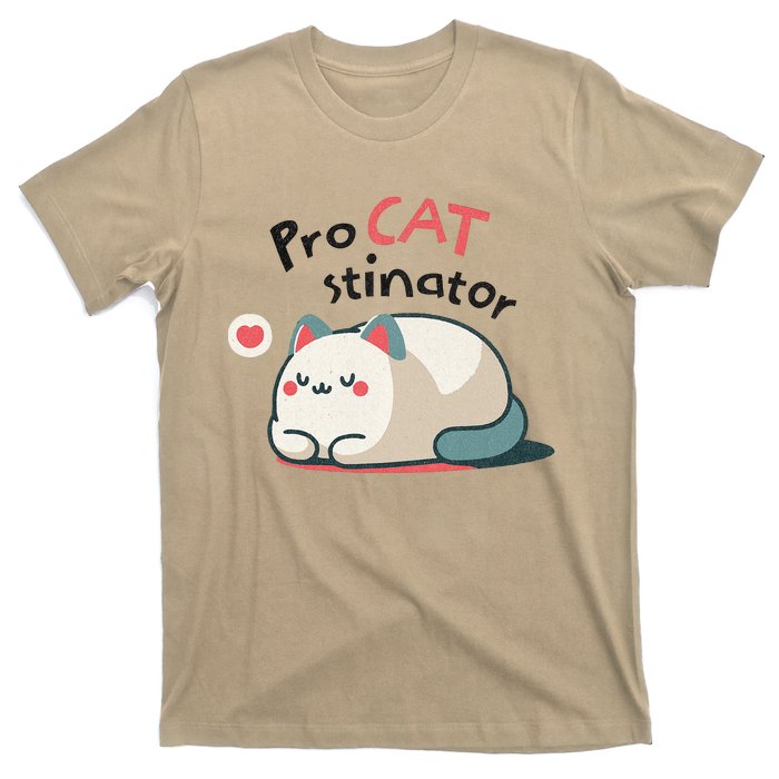 Pro Cat Stinator Adorable Lazy Cat Design T-Shirt