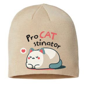 Pro Cat Stinator Adorable Lazy Cat Design Sustainable Beanie