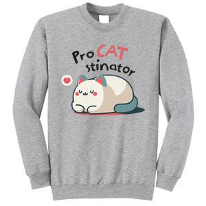 Pro Cat Stinator Adorable Lazy Cat Design Sweatshirt