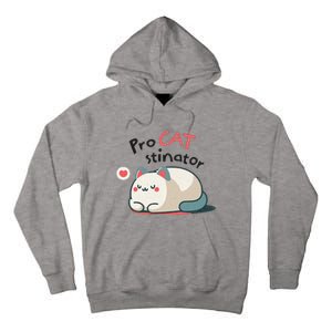 Pro Cat Stinator Adorable Lazy Cat Design Tall Hoodie