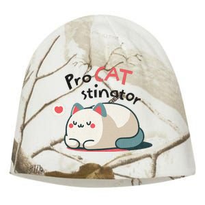 Pro Cat Stinator Adorable Lazy Cat Design Kati - Camo Knit Beanie