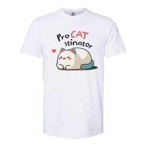 Pro Cat Stinator Adorable Lazy Cat Design Softstyle CVC T-Shirt