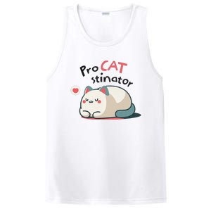 Pro Cat Stinator Adorable Lazy Cat Design PosiCharge Competitor Tank