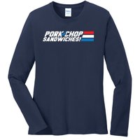 Pork Chop Sandwiches Ladies Long Sleeve Shirt