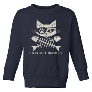 Pirate Cat Skull And Crossbones Toddler Sweatshirt