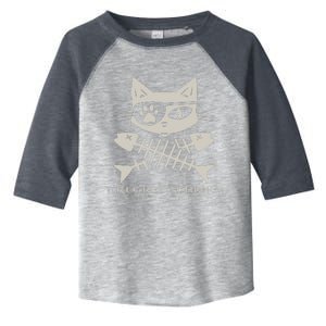 Pirate Cat Skull And Crossbones Toddler Fine Jersey T-Shirt