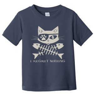 Pirate Cat Skull And Crossbones Toddler T-Shirt