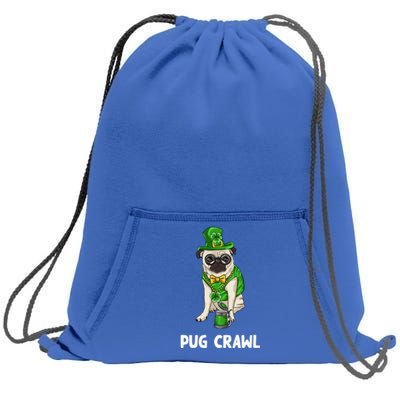 Pug Crawl St Patrick's Day Ing Bar Bartender Funny Gift Sweatshirt Cinch Pack Bag