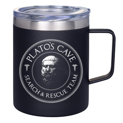 Plato's Cave Search & Rescue Team Philosophy 12oz Stainless Steel Coffee Mug