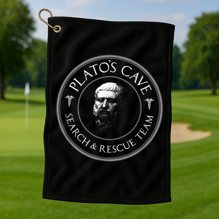 Plato's Cave Search & Rescue Team Philosophy Golf Towel