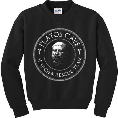 Plato's Cave Search & Rescue Team Philosophy Kids Sweatshirt
