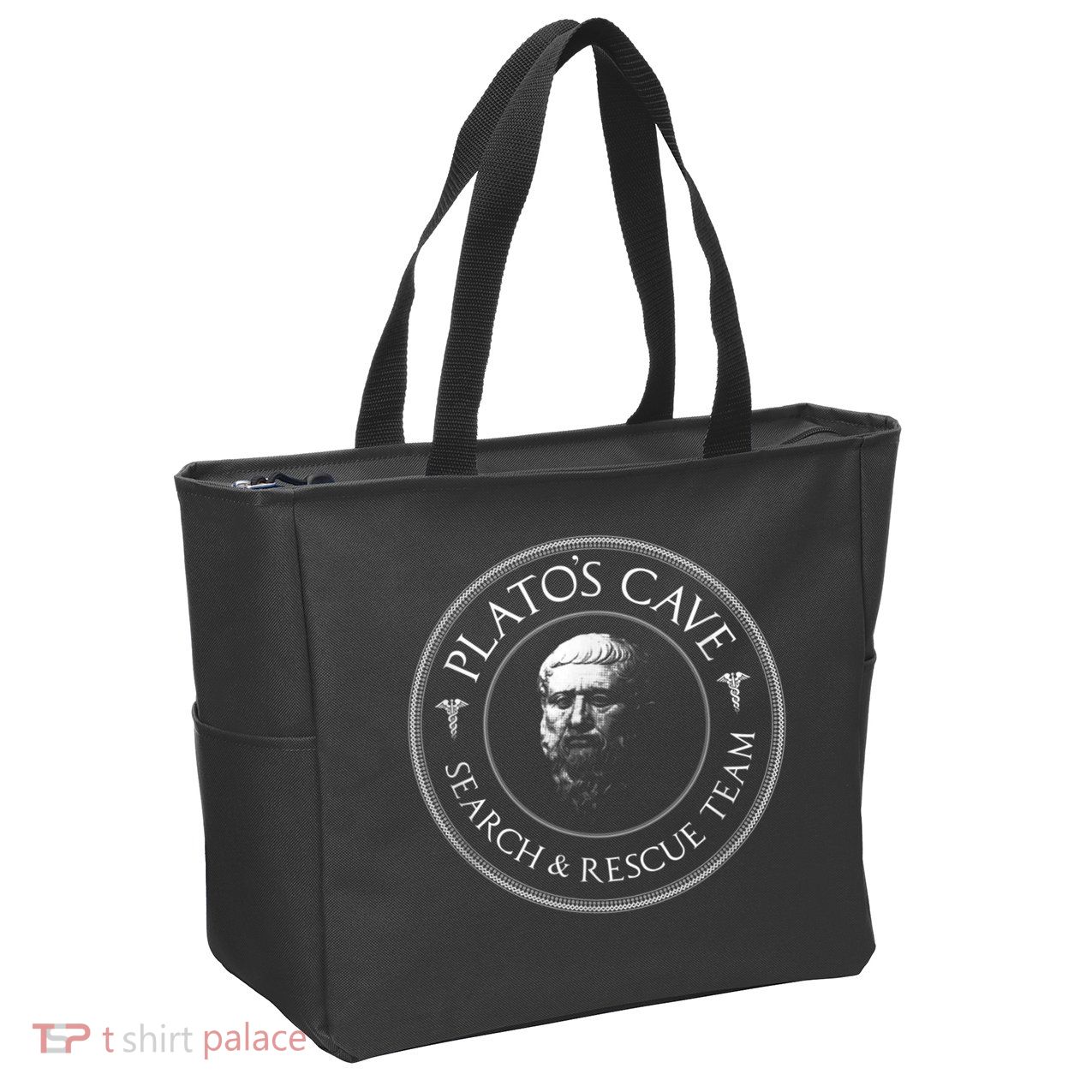 Plato's Cave Search & Rescue Team Philosophy Zip Tote Bag