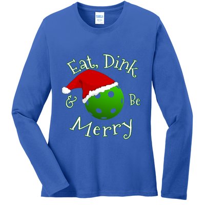 Pickleball Christmas Saying Gift Ladies Long Sleeve Shirt