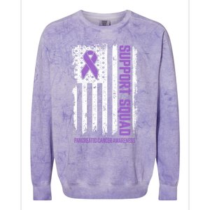 Pancreatic Cancer Support Squad Pancreatic Cancer Awareness Gift Colorblast Crewneck Sweatshirt