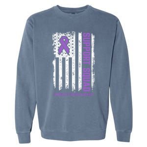 Pancreatic Cancer Support Squad Pancreatic Cancer Awareness Gift Garment-Dyed Sweatshirt