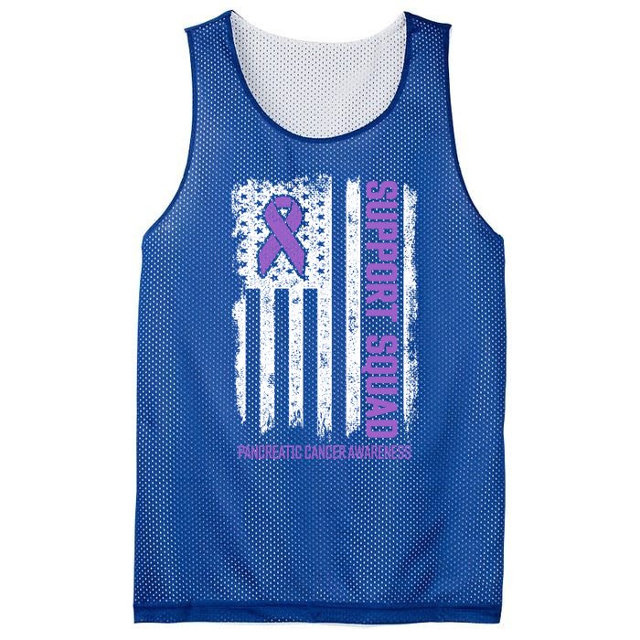 Pancreatic Cancer Support Squad Pancreatic Cancer Awareness Gift Mesh Reversible Basketball Jersey Tank