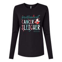 Professional Cancer Sleigher Oncology Nurse Christmas Women Womens Cotton Relaxed Long Sleeve T-Shirt