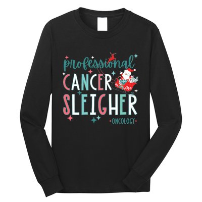 Professional Cancer Sleigher Oncology Nurse Christmas Women Long Sleeve Shirt