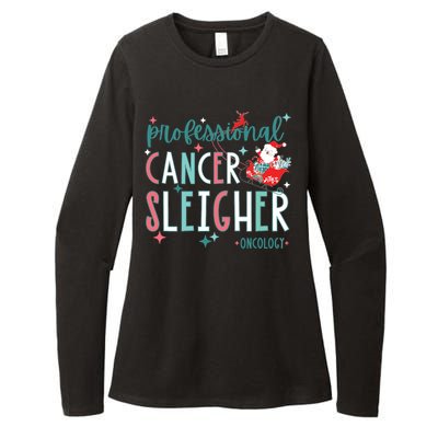 Professional Cancer Sleigher Oncology Nurse Christmas Women Womens CVC Long Sleeve Shirt