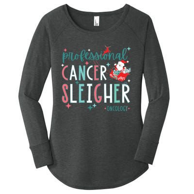 Professional Cancer Sleigher Oncology Nurse Christmas Women Women's Perfect Tri Tunic Long Sleeve Shirt