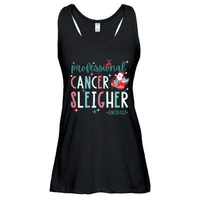 Professional Cancer Sleigher Oncology Nurse Christmas Women Ladies Essential Flowy Tank