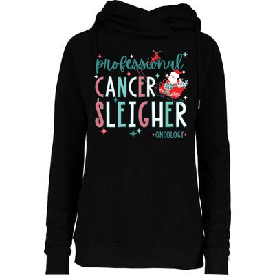 Professional Cancer Sleigher Oncology Nurse Christmas Women Womens Funnel Neck Pullover Hood