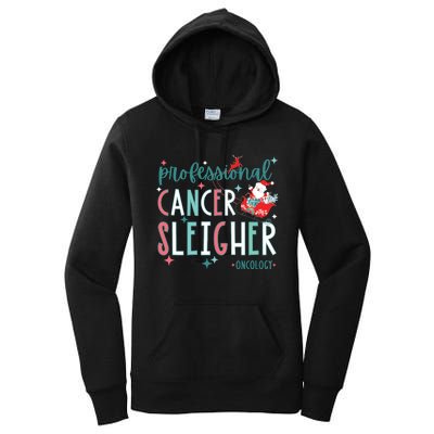 Professional Cancer Sleigher Oncology Nurse Christmas Women Women's Pullover Hoodie