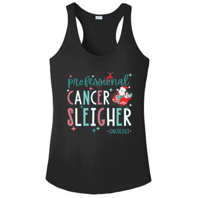 Professional Cancer Sleigher Oncology Nurse Christmas Women Ladies PosiCharge Competitor Racerback Tank