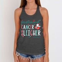 Professional Cancer Sleigher Oncology Nurse Christmas Women Women's Knotted Racerback Tank