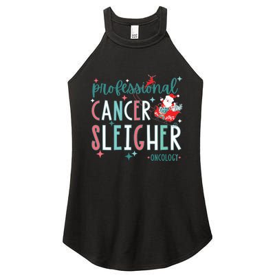 Professional Cancer Sleigher Oncology Nurse Christmas Women Women's Perfect Tri Rocker Tank