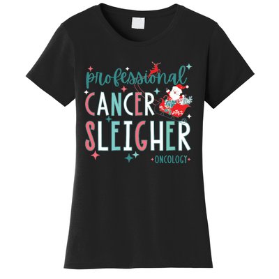 Professional Cancer Sleigher Oncology Nurse Christmas Women Women's T-Shirt