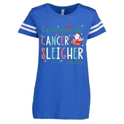 Professional Cancer Sleigher Oncology Nurse Christmas Women Enza Ladies Jersey Football T-Shirt