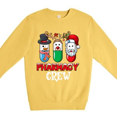 Pharmacy Crew Santa Claus Pills Pharmacist Christmas Pajama Gift Premium Crewneck Sweatshirt